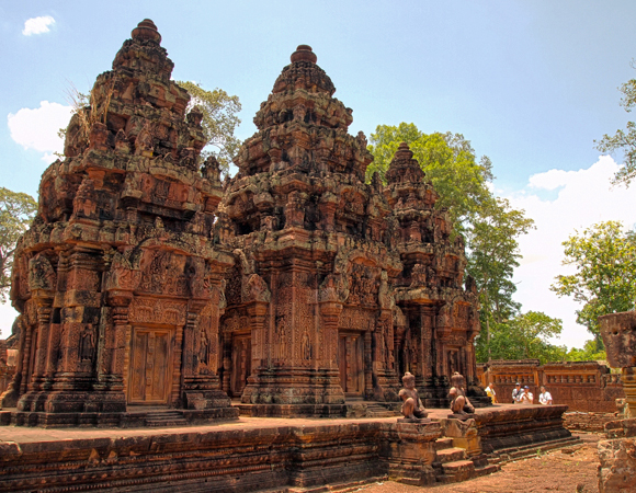 Das Bild zeigt den Banteay Srei