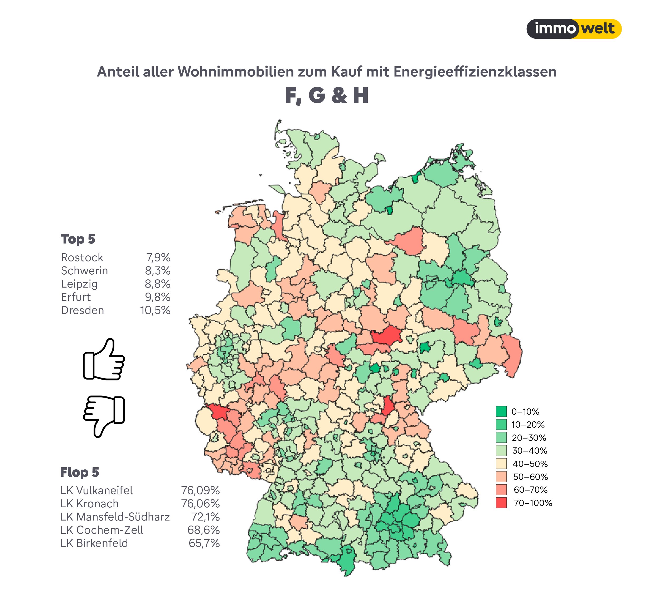 Energieeffizienzklasse Deutschland Karte