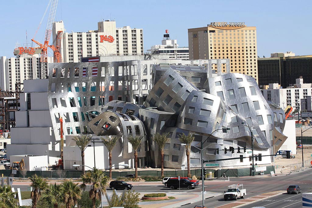Das Bild zeigt die Klinik von Gehry aus der Vogelperspektive