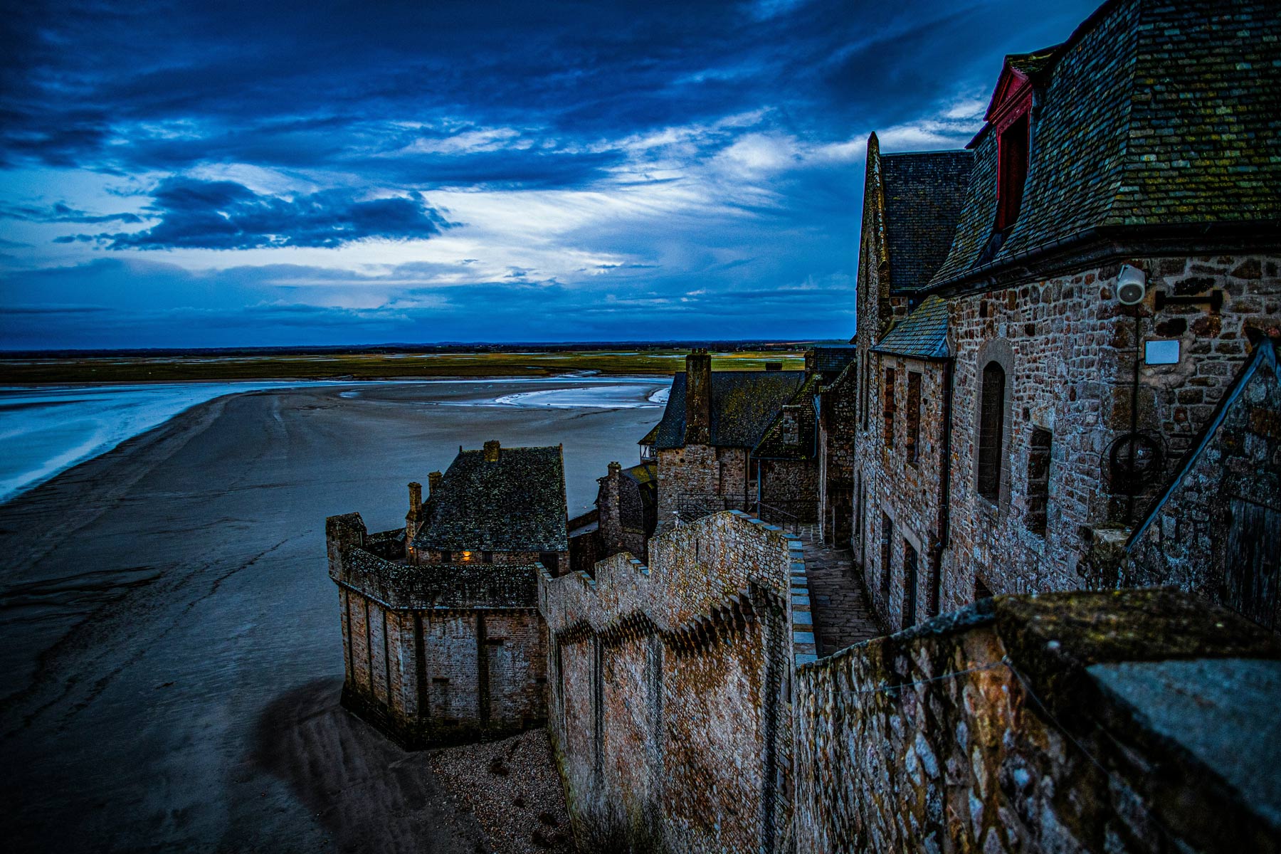 Bild zeigt das Watt beim Mont Saint-Michel