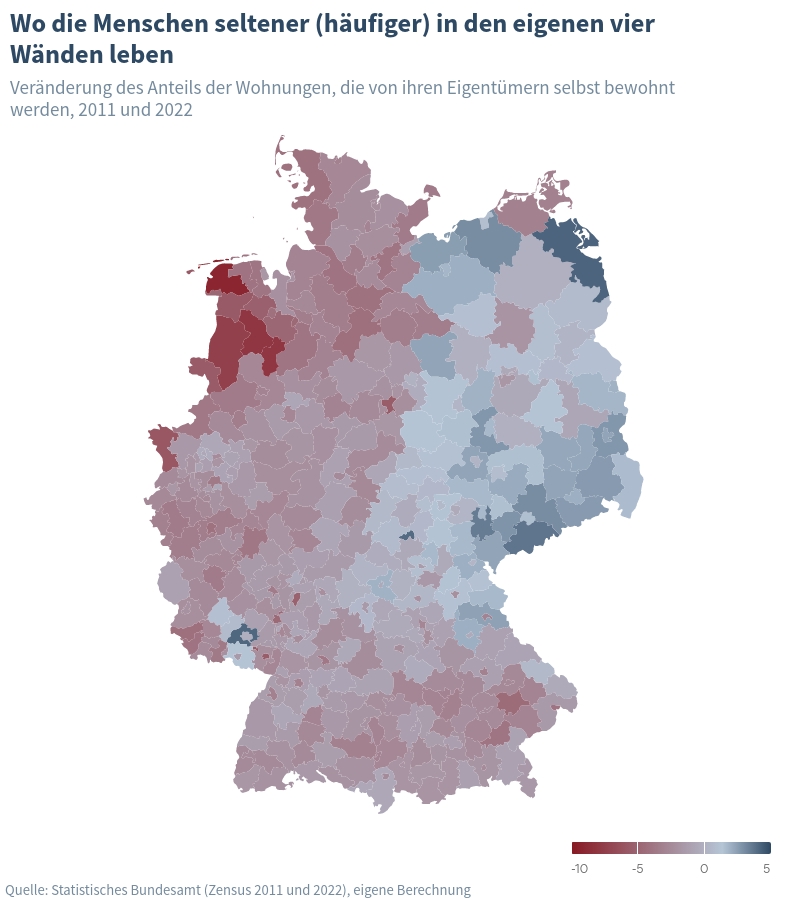 Wo leben Menschen in den eigenen vier Wänden